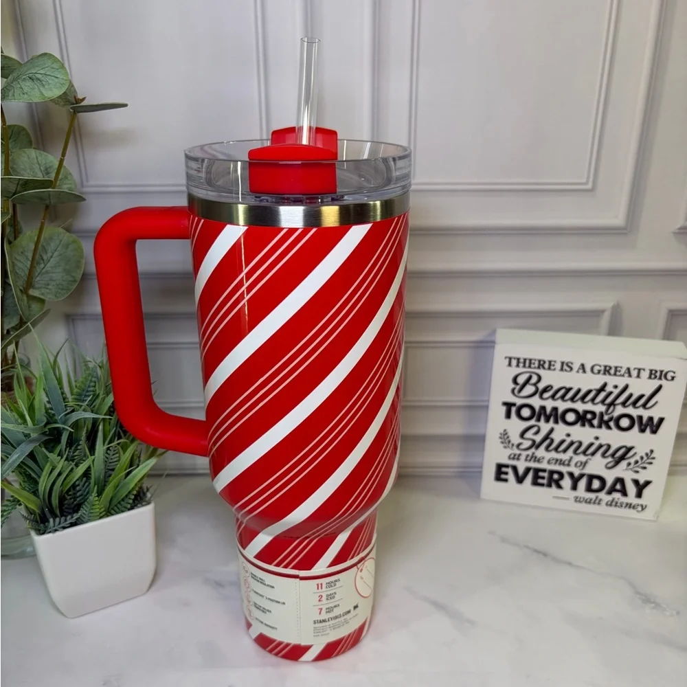 Stanley Candy Cane Twist 40oz Tumbler BNWT